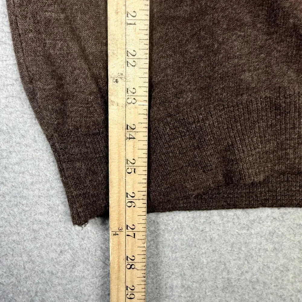 Vintage 80s Cashmist by Puritan Men's Size Medium Brown Wool V Neck Sweater